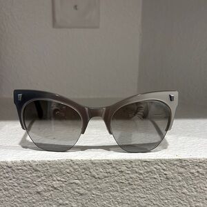Kirk & Kirk Chic Gray Cat-Eye Sunglasses